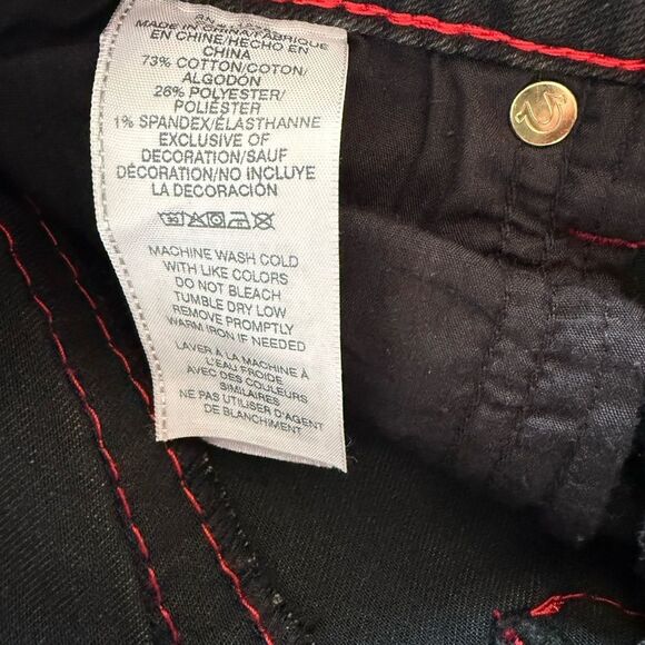 True Religion Becca Mid Rise Boot Cut Jeans Black Size 27 NWT - Picture 9 of 9